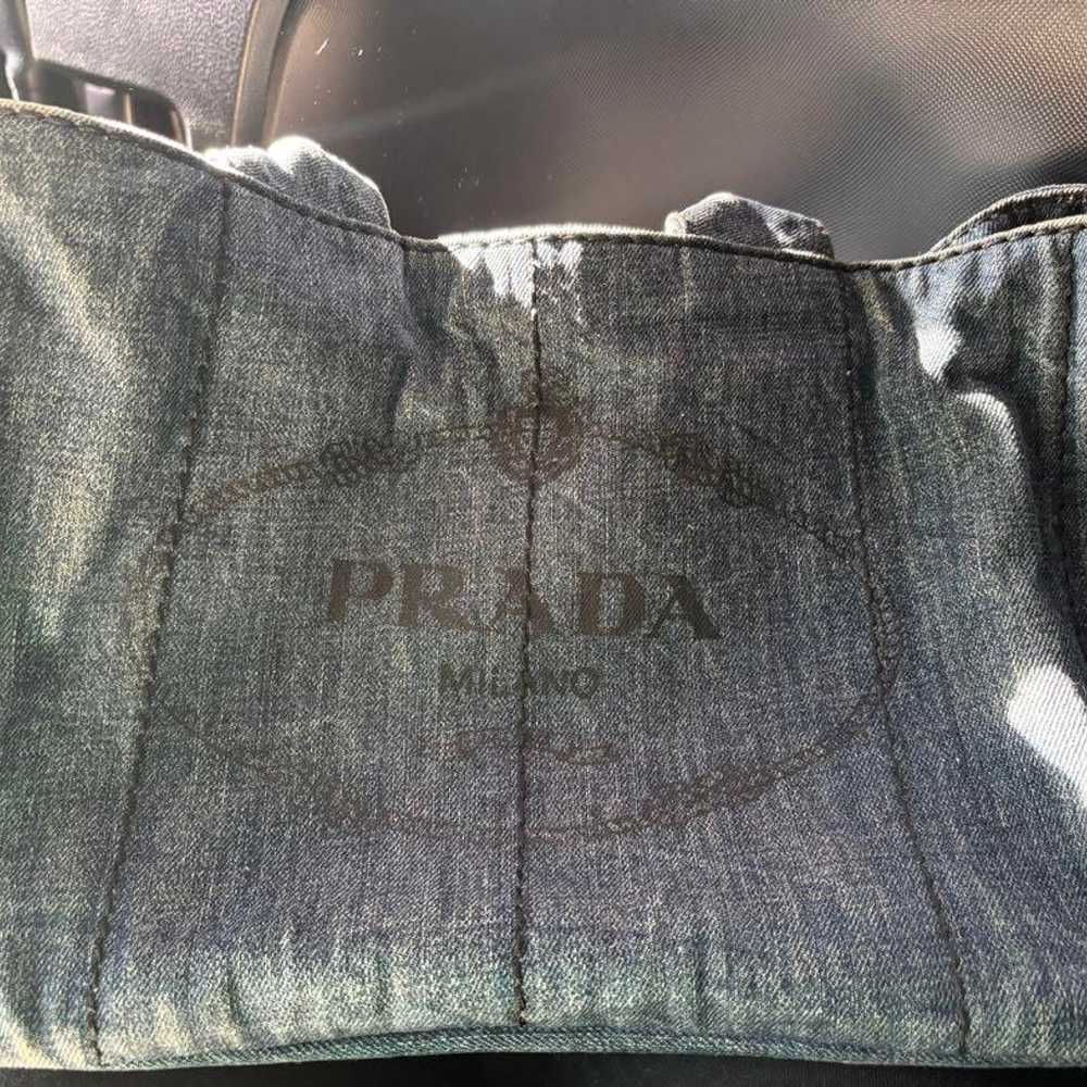 PRADA Denim Tote Bag - image 1