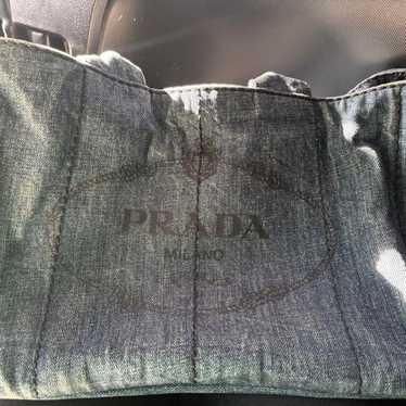 PRADA Denim Tote Bag - image 1