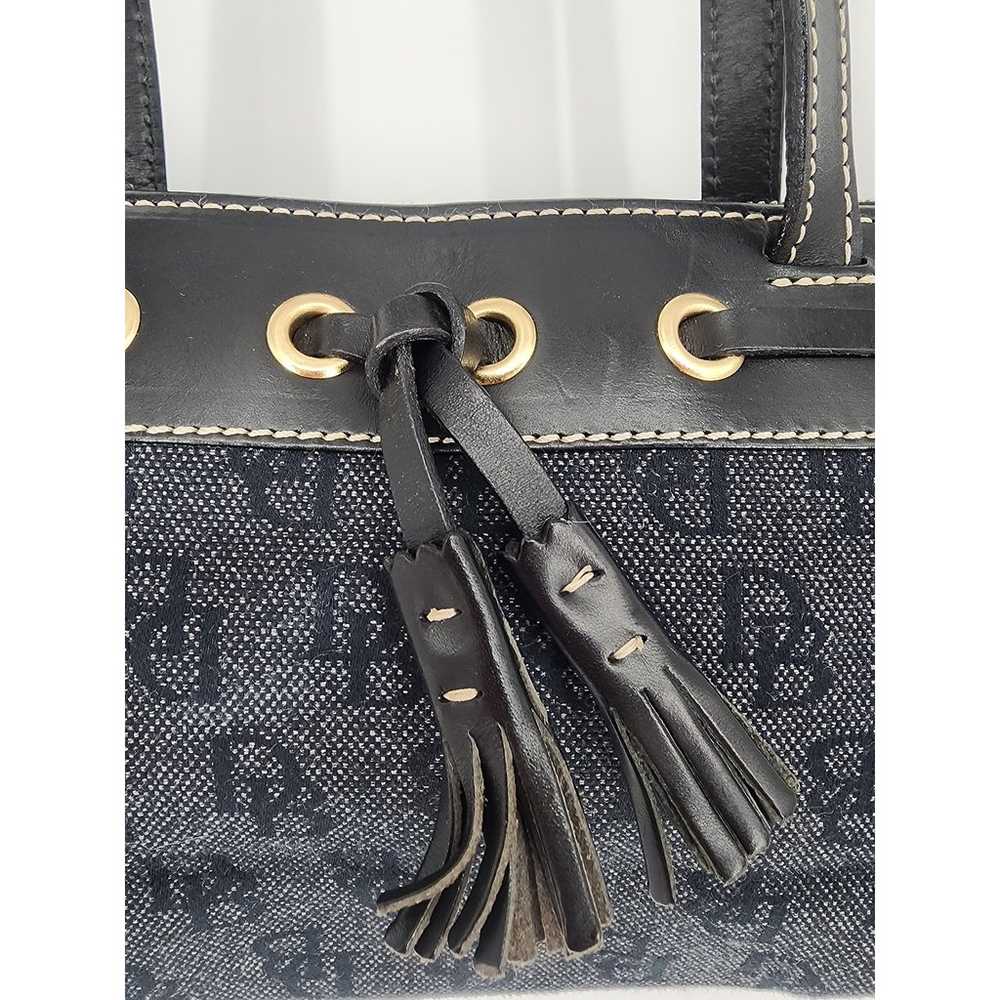 Vintage Dooney & Bourke Dark Wash Denim Shoulder … - image 3