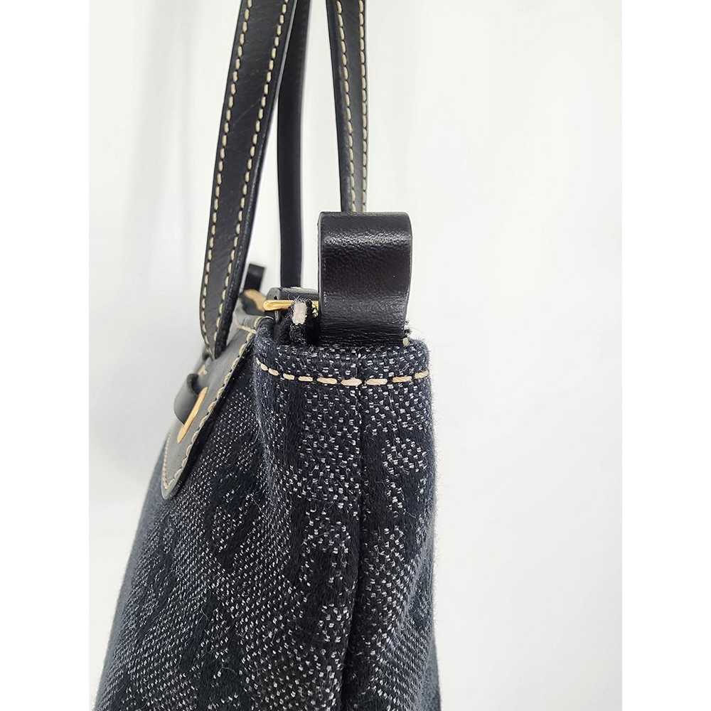 Vintage Dooney & Bourke Dark Wash Denim Shoulder … - image 5