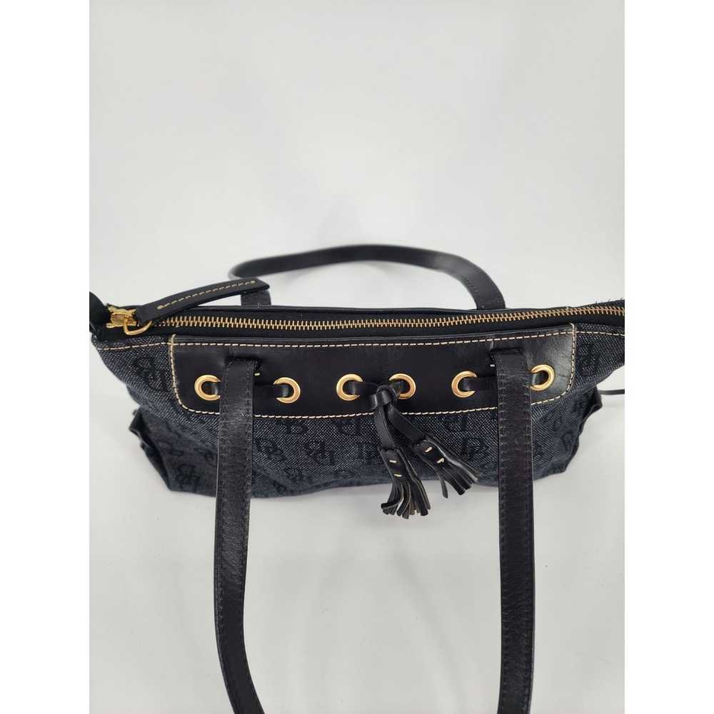 Vintage Dooney & Bourke Dark Wash Denim Shoulder … - image 7