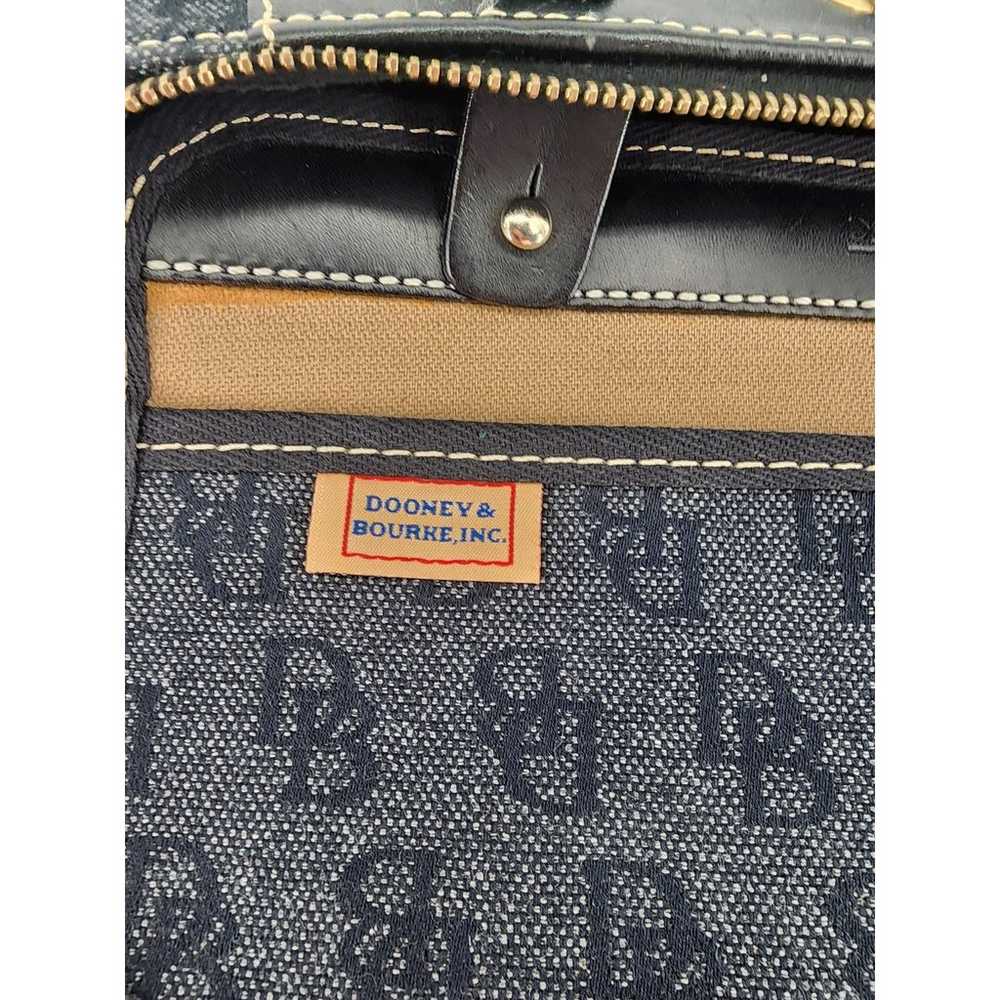 Vintage Dooney & Bourke Dark Wash Denim Shoulder … - image 9