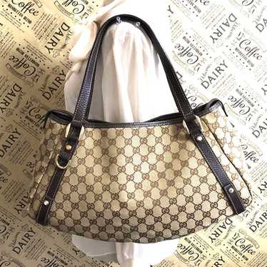 Gucci Tote Bag Abbey GG Canvas A4 Business FN129