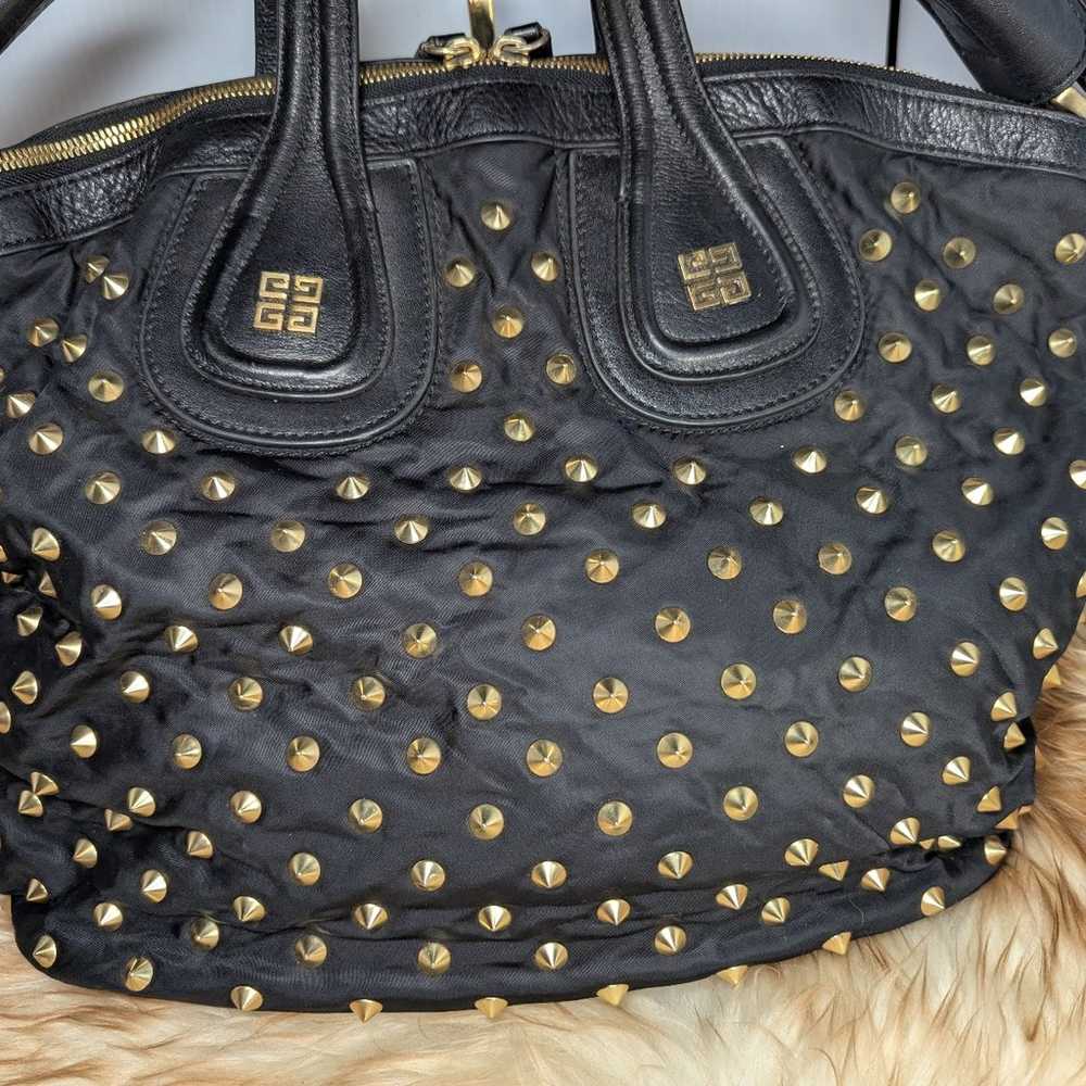 Givenchy studded nylon Nightingale Bag black - image 4