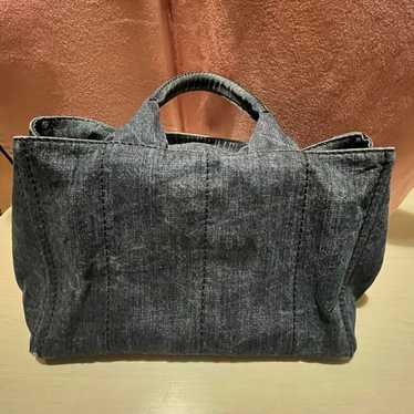 Prada Canapa Denim Tote Bag