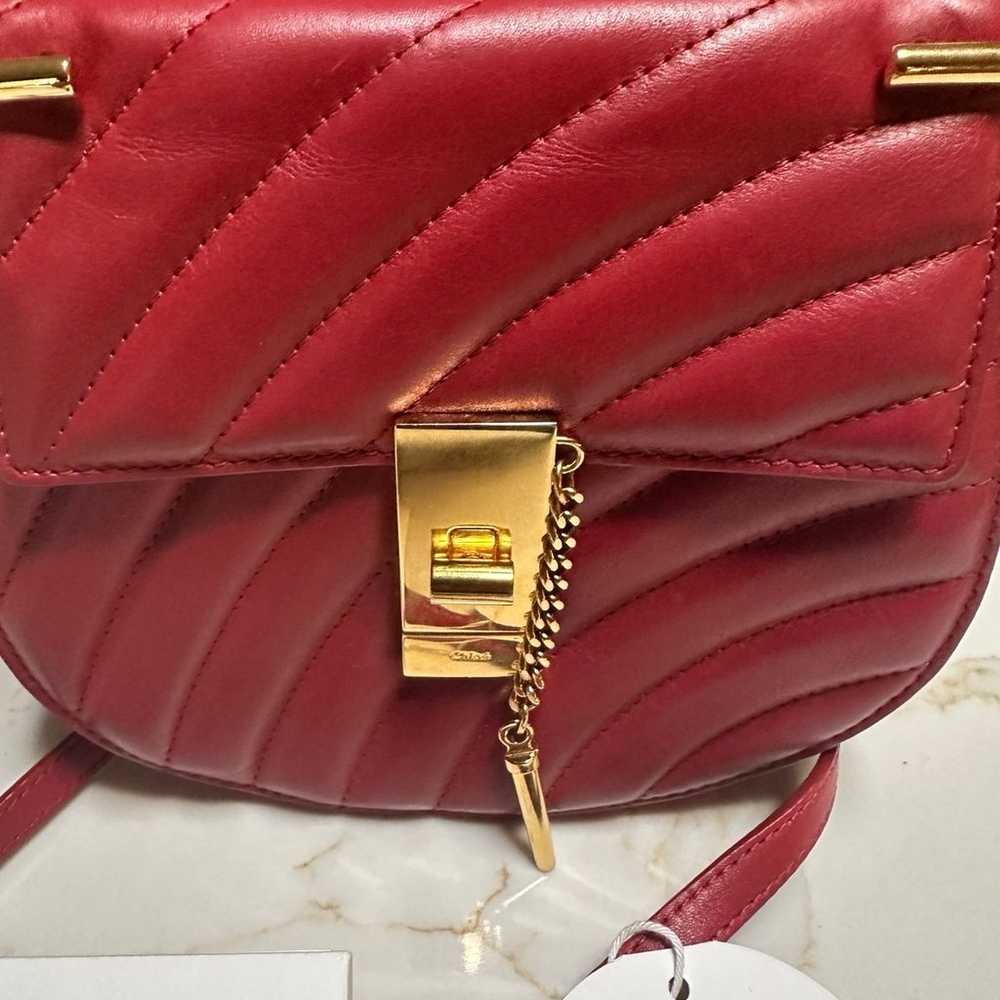 Chloe Bijou crossbody quilted leather red Nano - image 3