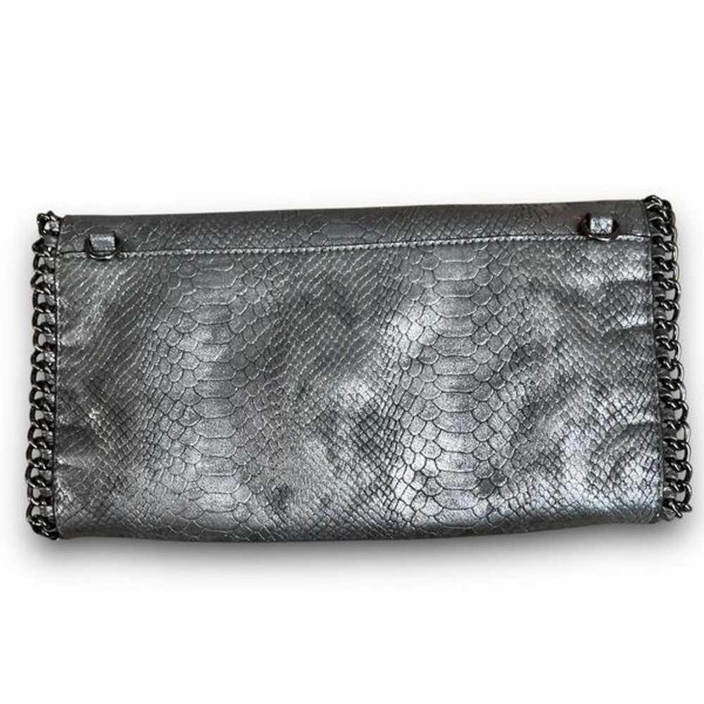 Y2K Vintage Guess Silver Faux Snakeskin Embossed … - image 3