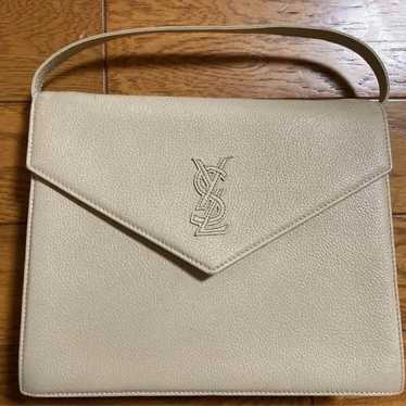 Yves Saint Laurent Shoulder Bag Handbag Off-White… - image 1