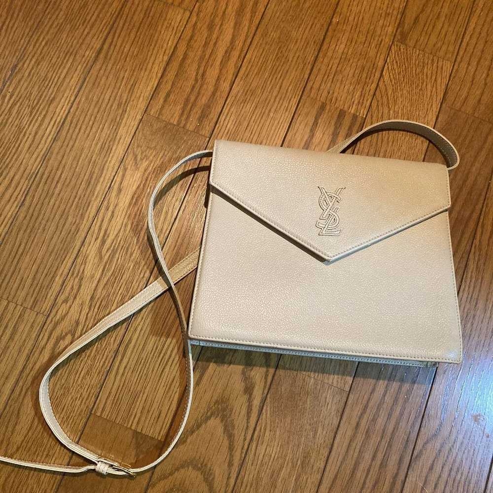 Yves Saint Laurent Shoulder Bag Handbag Off-White… - image 2