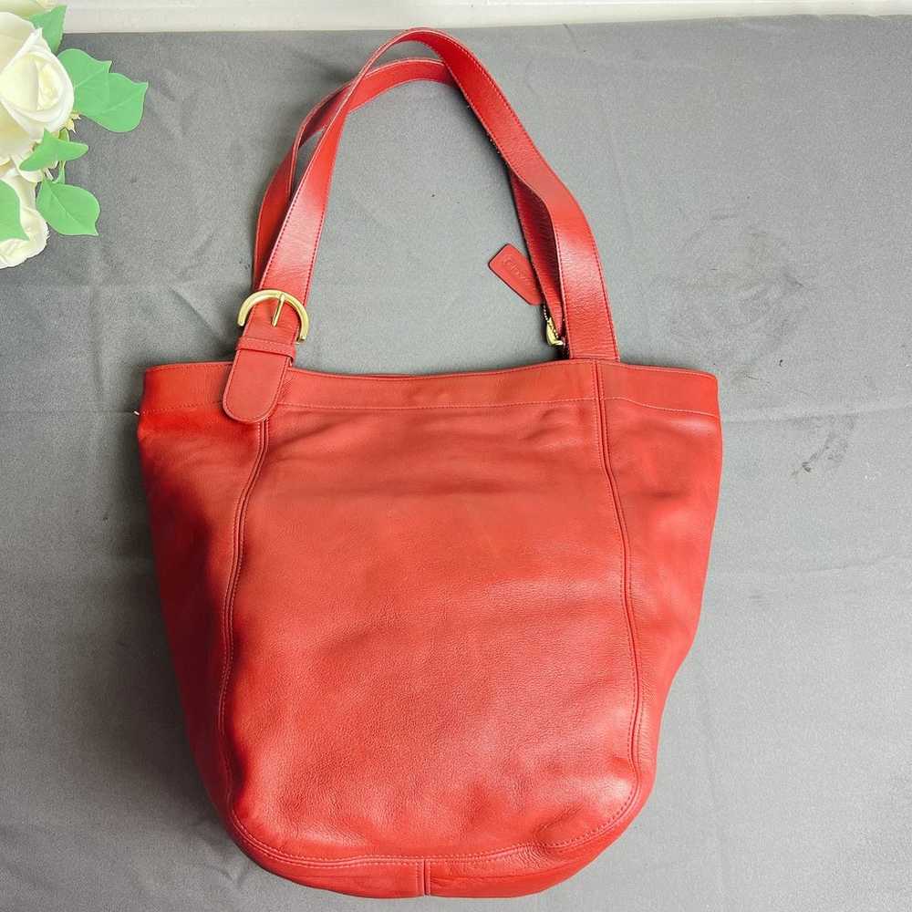 Rare! Coach vintage Soho Leather Red Tote 4082 - image 1