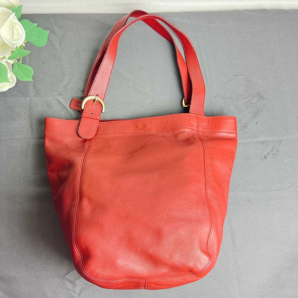 Rare! Coach vintage Soho Leather Red Tote 4082 - image 6