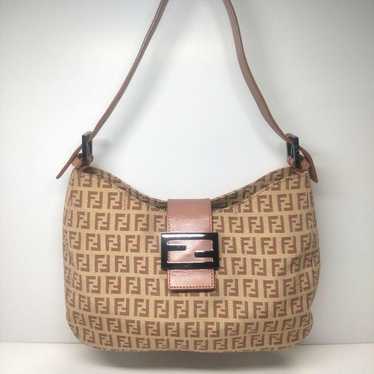 FENDI Mamma Bucket Shoulder Bag Zucchino Beige Pin