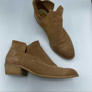 Dolce Vita Tan Soft Leather Ankle Boots Booties 7.