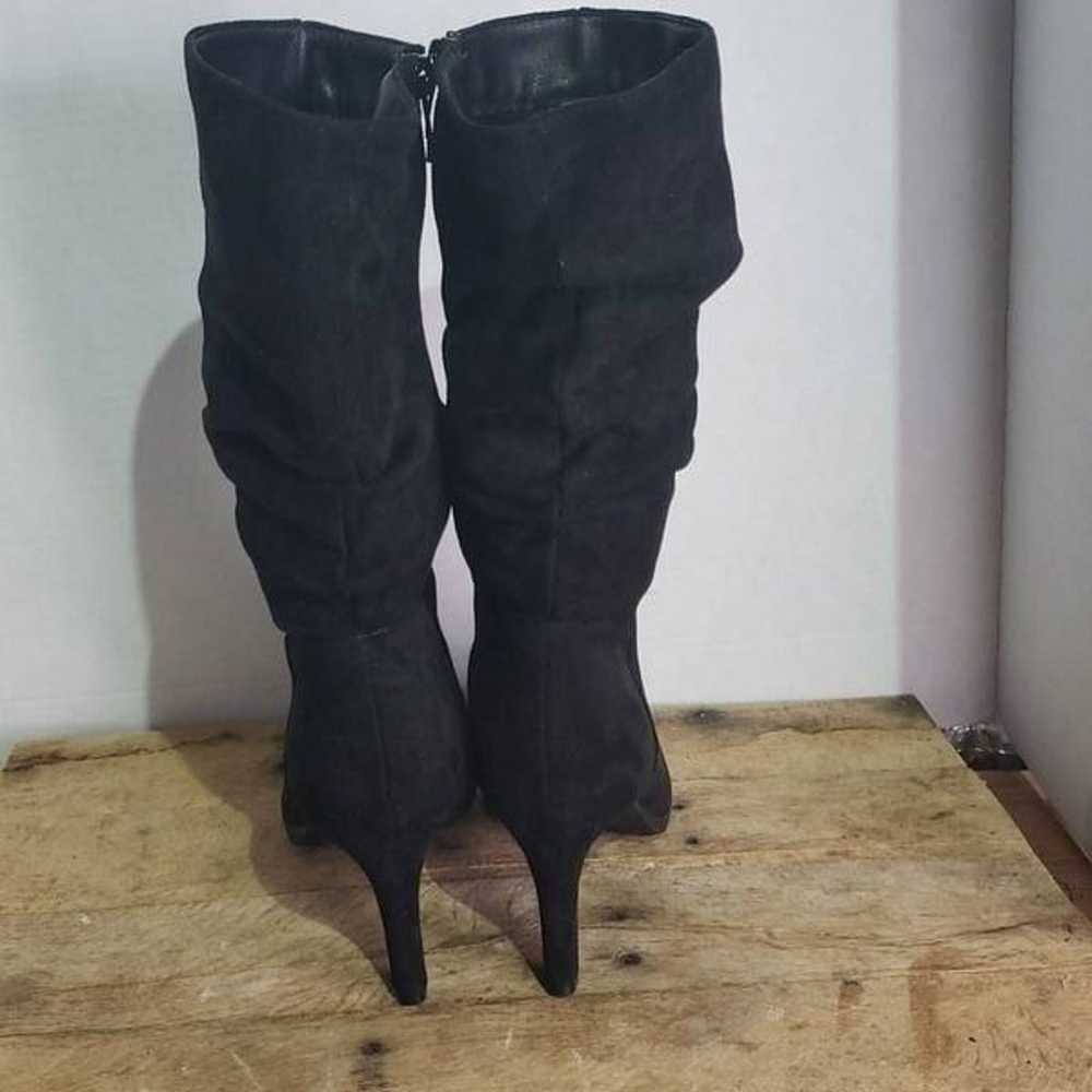 Dream pairs black slouchy pointed toe boots heele… - image 4