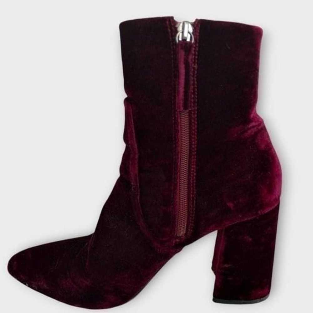 Steve Madden Boots Sz 9.5 Fancie Burgundy Red Vel… - image 2