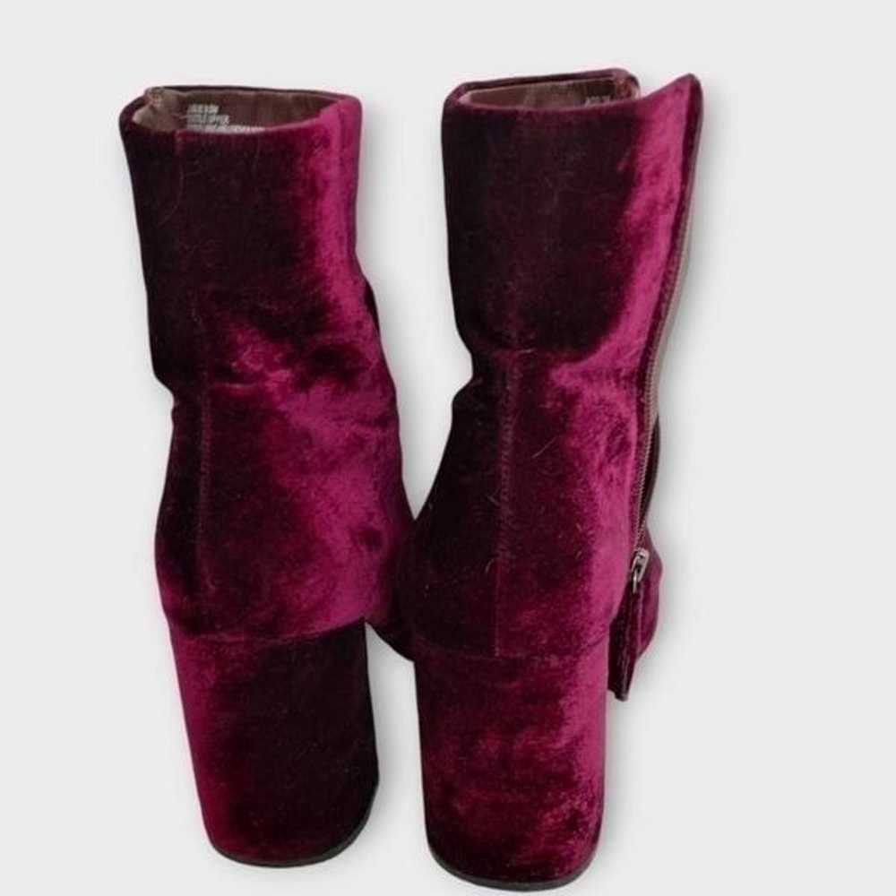 Steve Madden Boots Sz 9.5 Fancie Burgundy Red Vel… - image 3