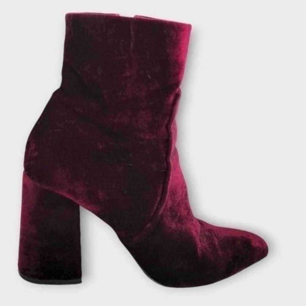 Steve Madden Boots Sz 9.5 Fancie Burgundy Red Vel… - image 4