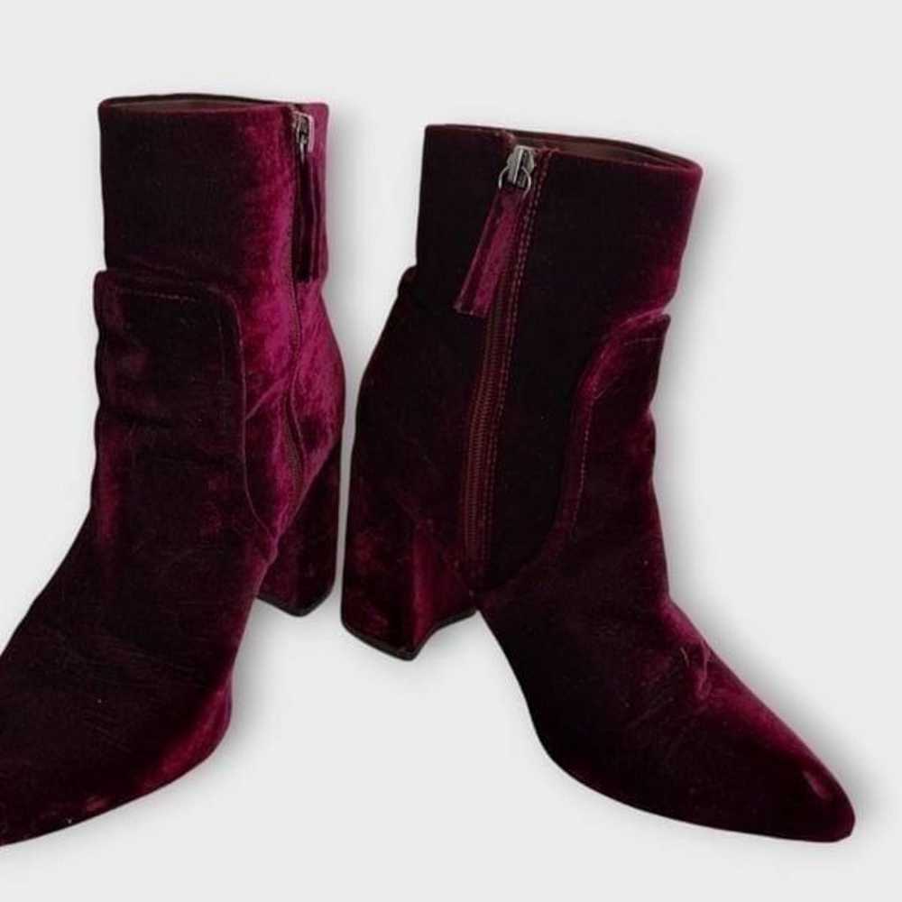 Steve Madden Boots Sz 9.5 Fancie Burgundy Red Vel… - image 5