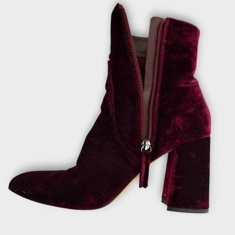 Steve Madden Boots Sz 9.5 Fancie Burgundy Red Vel… - image 8