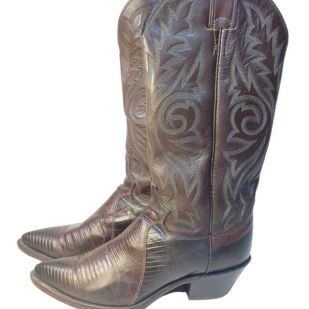 Justin L4788 Western Women's Cowboy Brown Iguana … - image 1