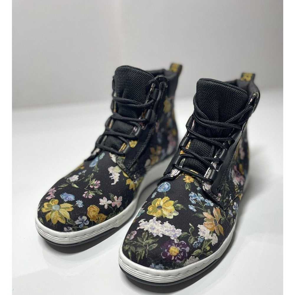 Dr Martens Floral/Black Canvas Sneaker Boots-Wome… - image 1