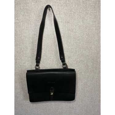 Vintage Dooney & Bourke Black Italian Leather Han… - image 1