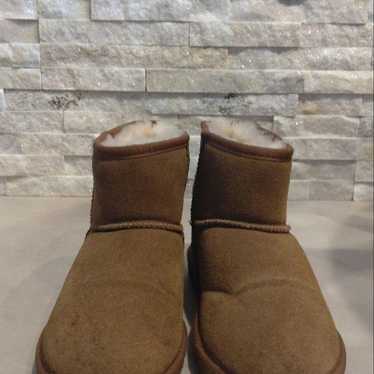 MINNETONKA Brown Sheepskin Boots Suede Fur