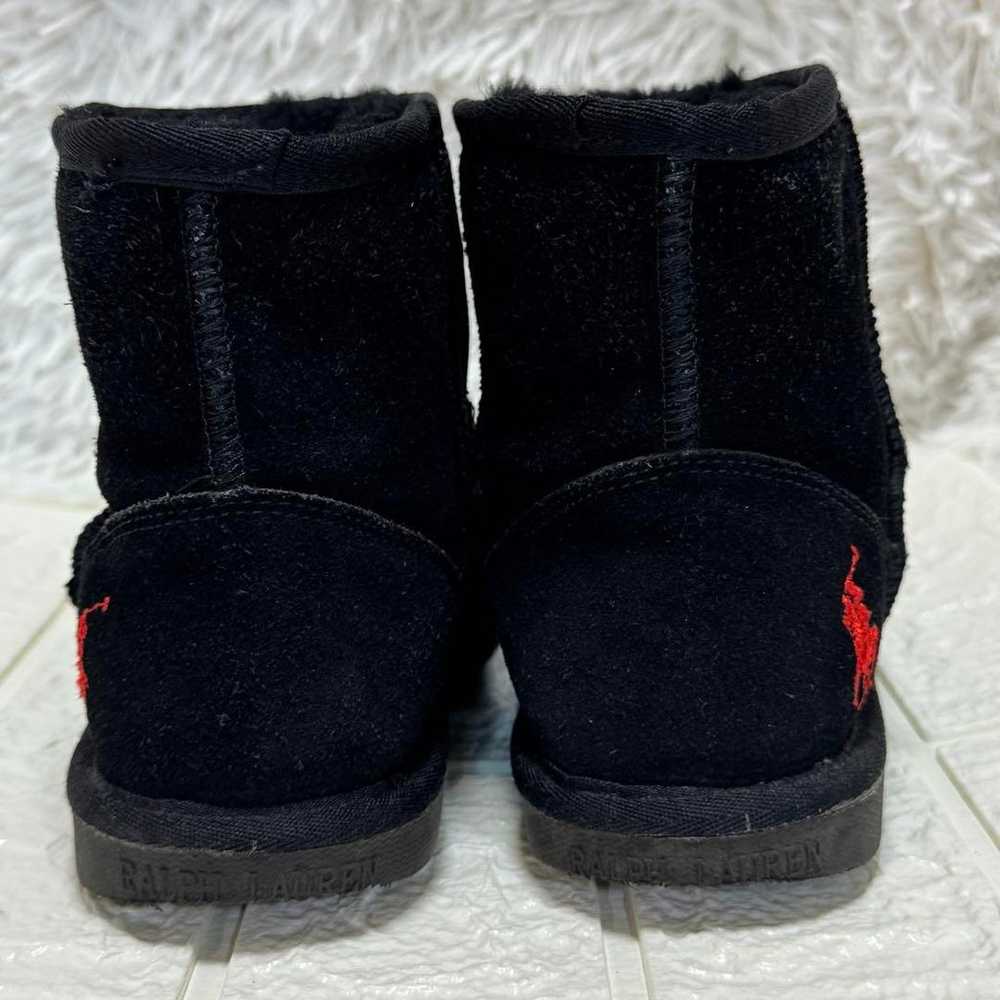 Polo Ralph Lauren Shearling Boots Short Black 24 … - image 3