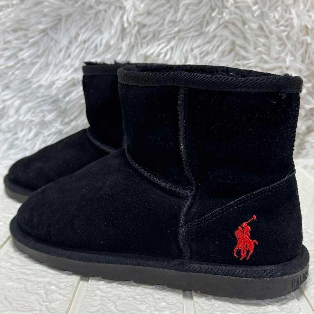 Polo Ralph Lauren Shearling Boots Short Black 24 … - image 4