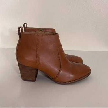 Madewell Tan Leather Heeled Booties