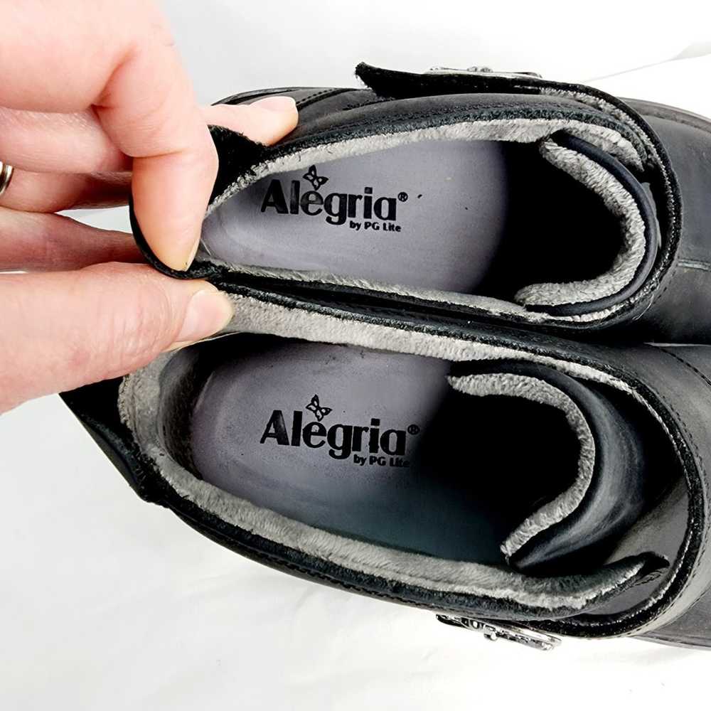 Alegria Caiti Oiled Black Leather Crossover Strap… - image 9