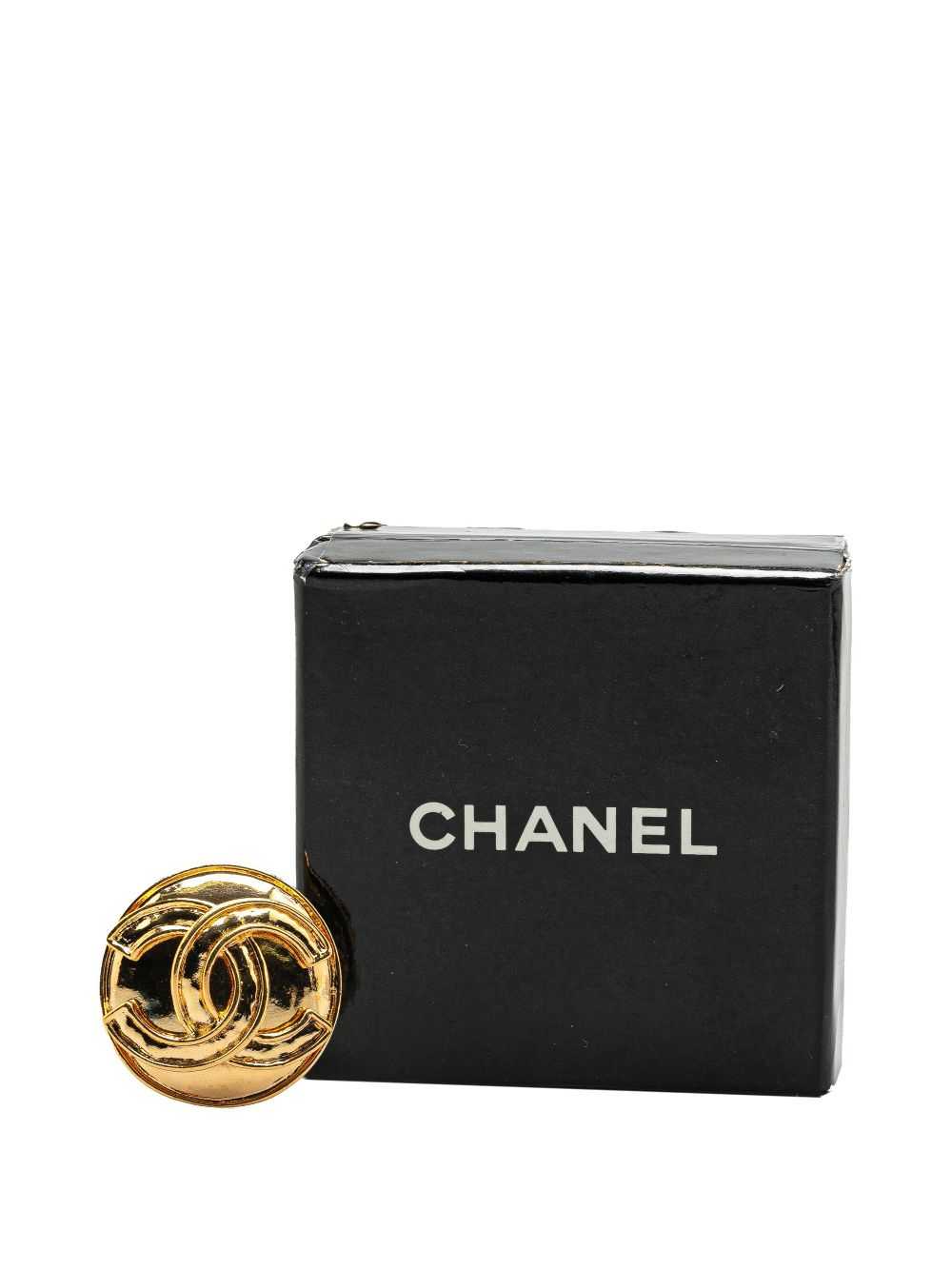 CHANEL Pre-Owned 1994 Gold Plated CC Round costum… - image 4