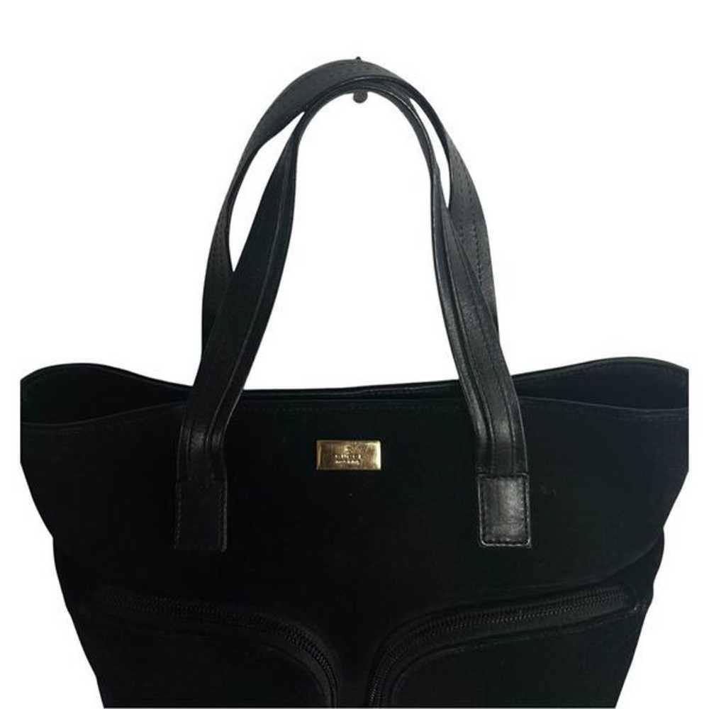 Vintage Gucci Women's Black GG Suede Leather Stra… - image 3