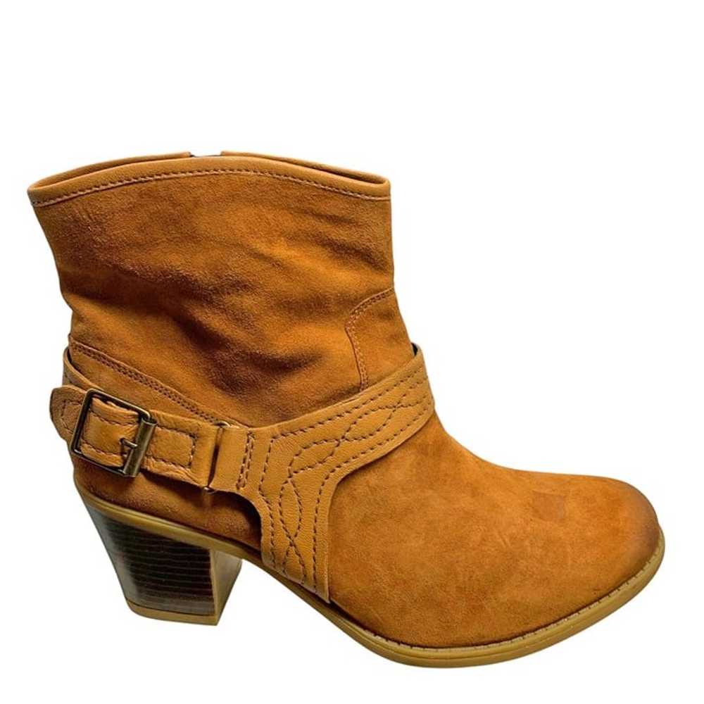 Earth Lina Arlington Suede Western Styled Booties - image 2