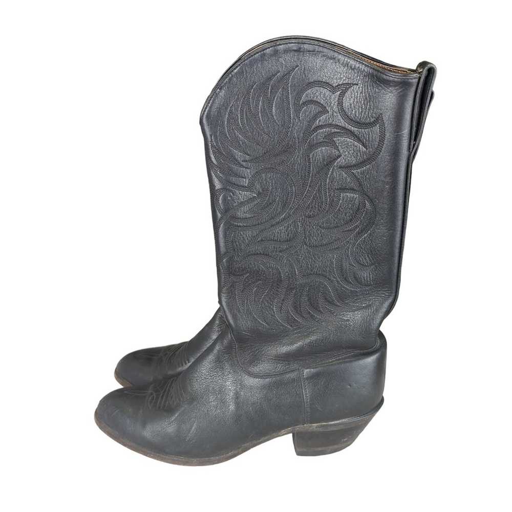 Tony Lama 371 Black Cowboy Boots Western Cowgirl … - image 1