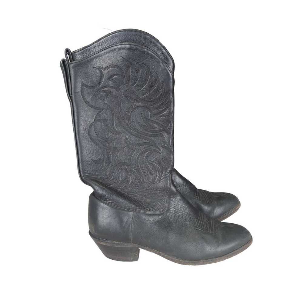 Tony Lama 371 Black Cowboy Boots Western Cowgirl … - image 2