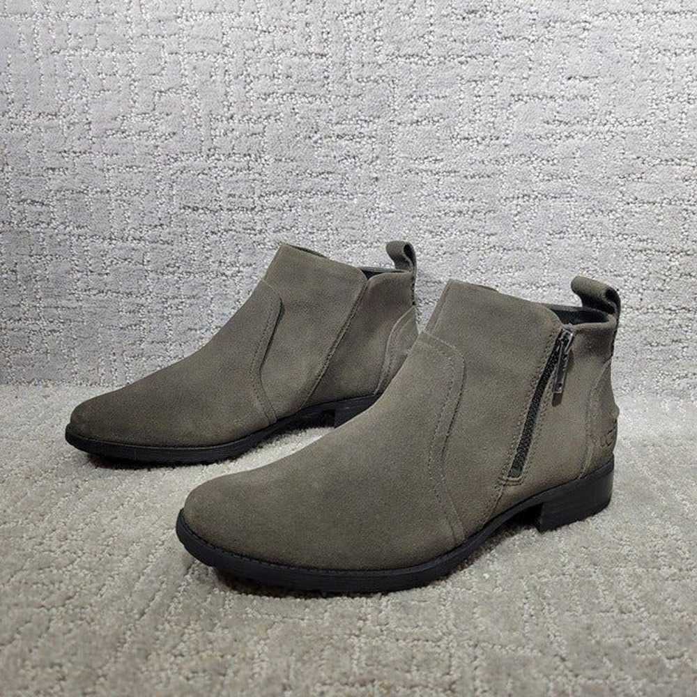 Ugg Aureo II Womens Size 7.5 Gray Suede Block Hee… - image 4