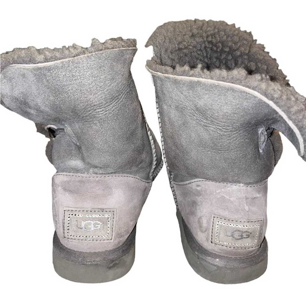 UGG MINI BAILEY BLING SWAROVSKI CRYSTAL GREY GRAY… - image 3