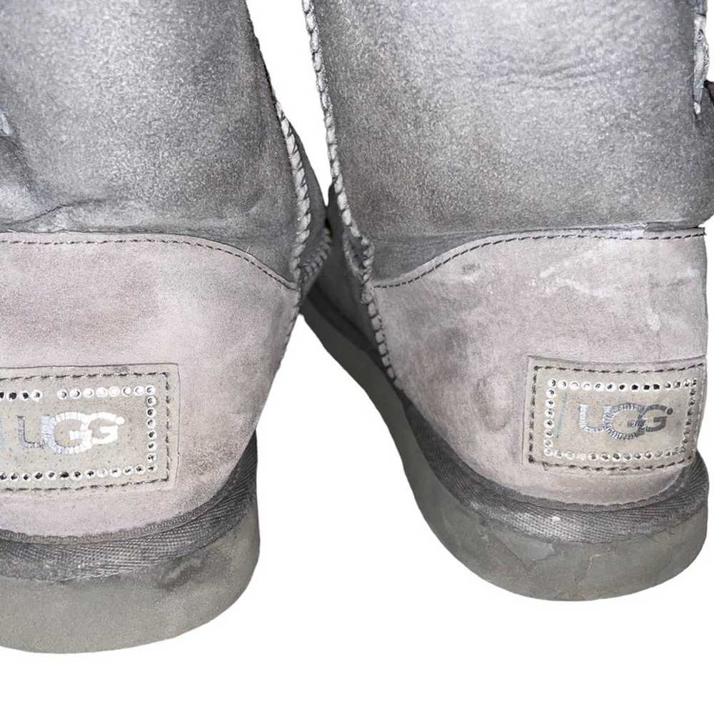 UGG MINI BAILEY BLING SWAROVSKI CRYSTAL GREY GRAY… - image 7