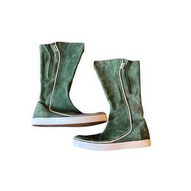 Y2K Puma Green Suede Shoe Boots Women’s US 9 - image 1