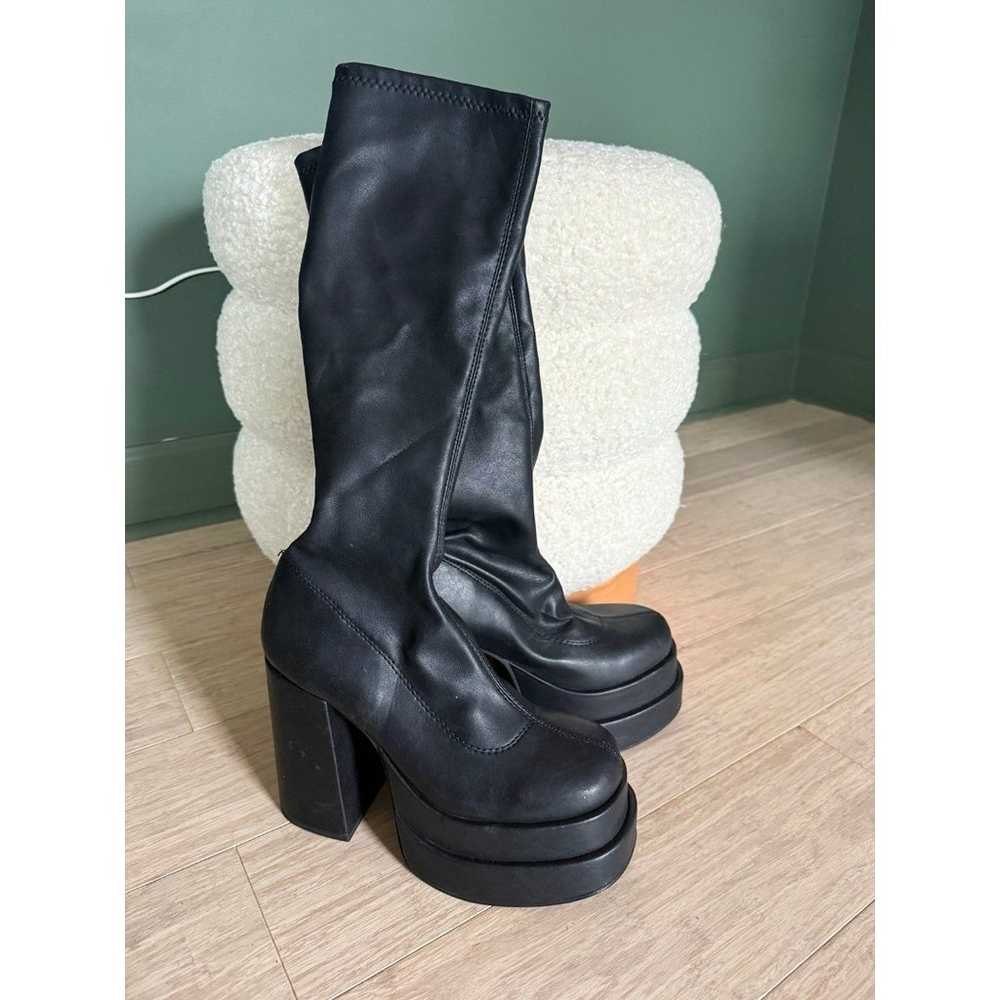 Steve Madden CYPRESS BOOT BLACK Platform 8.5 - image 1