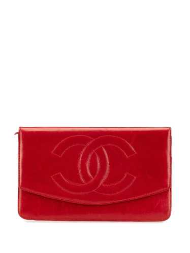 CHANEL Pre-Owned 1994-1996 CC Lambskin Wallet lon… - image 1