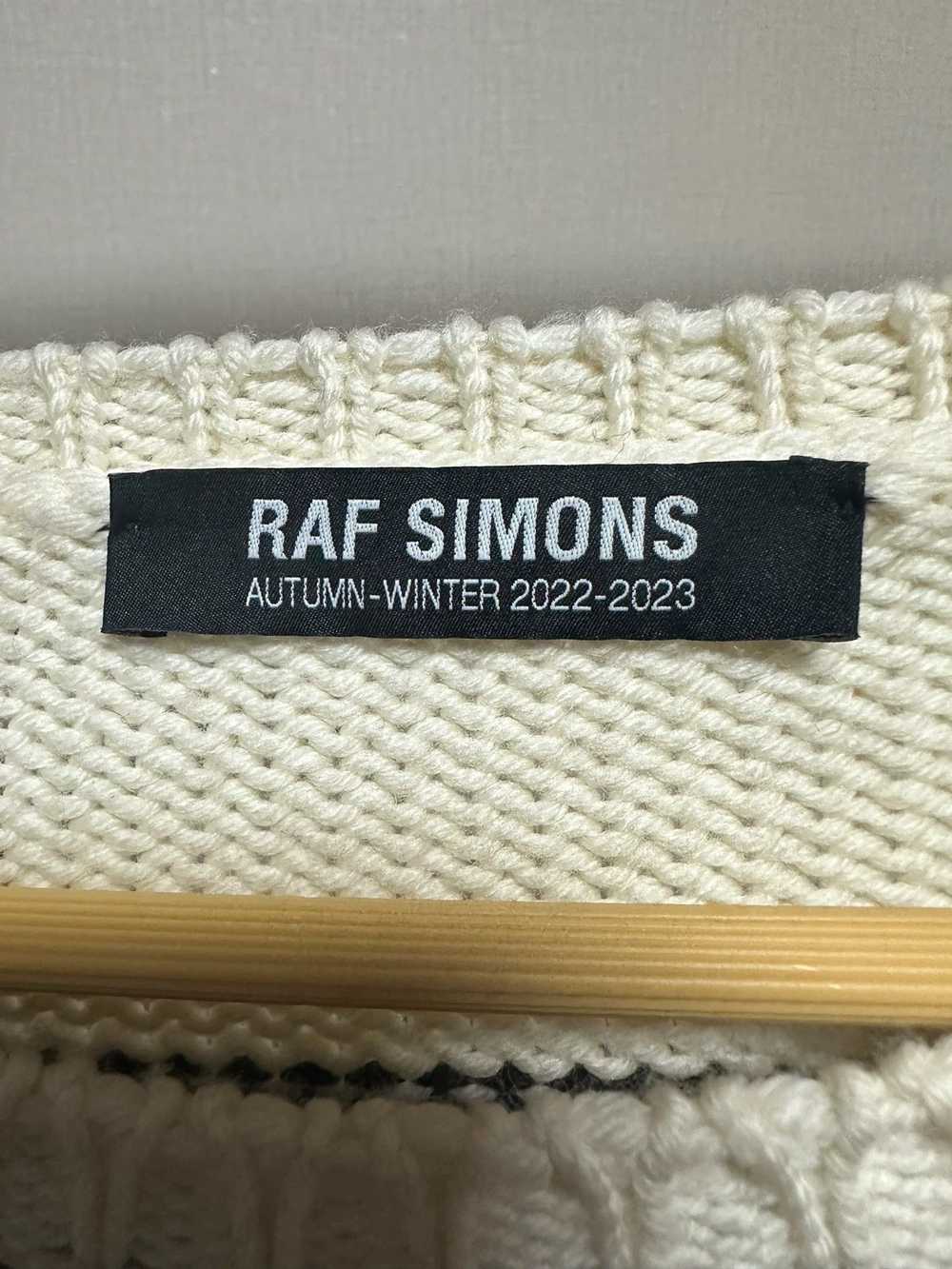 Raf Simons Raf Simons RS beige knitted sweater -D… - image 3