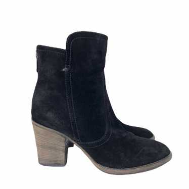 Aquatalia Women's Black Suede Leather Ankle Bootie