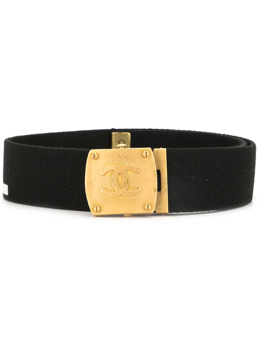 CHANEL Pre-Owned 1994 CC buckle belt - Black - image 1