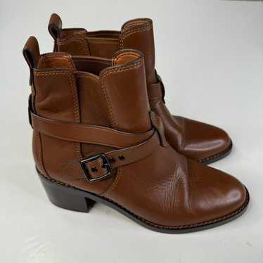 Coach Brown Leather Ankle Boots Size 7.5