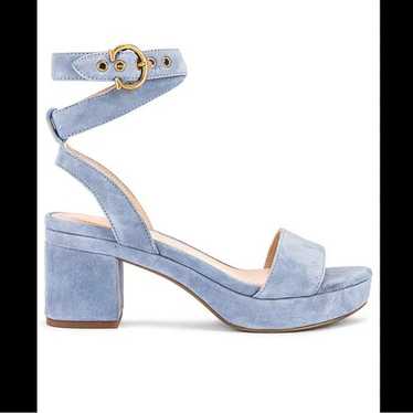 Coach Serena Suede Sandal in Bluebell