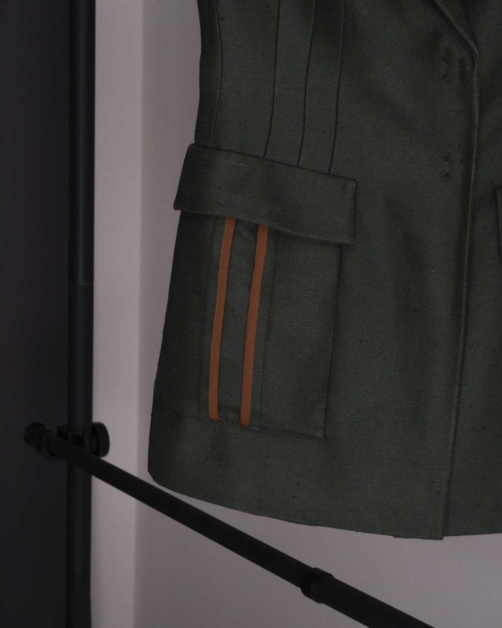 Versace Rare versace medusa military khaki dress … - image 5