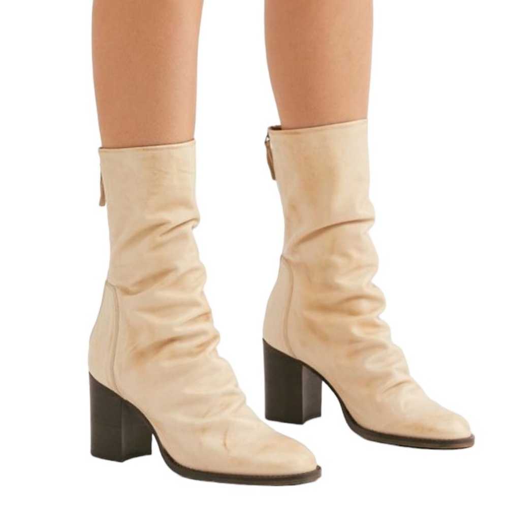 Free People Elle Cream Natural Mid Calf Leather B… - image 2