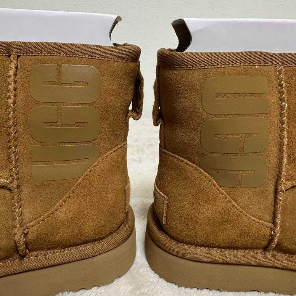 UGG Logo New Brown Short Sheepskin Boots - image 5